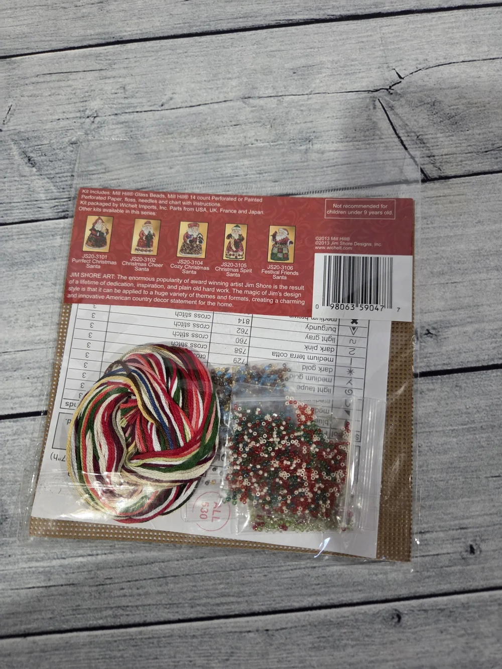 Jim Shore Beaded Cross Stitch Glad Tidings Santa